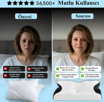 Eluna™ Ergonomik Yastık | Derin ve Destekli Uyku