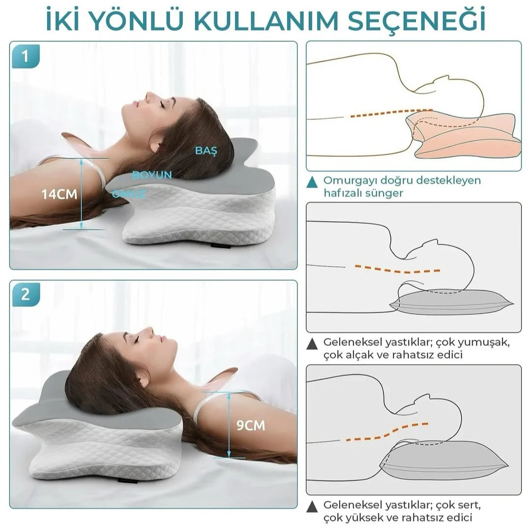 Eluna™ Ergonomik Yastık | Derin ve Destekli Uyku